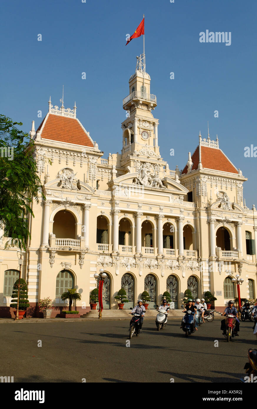Historisches Rathaus von Saigon, Ho-Chi-Minh-Stadt, Vietnam Stockfoto