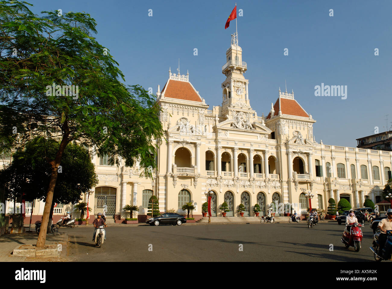 Historisches Rathaus von Saigon, Ho-Chi-Minh-Stadt, Vietnam Stockfoto