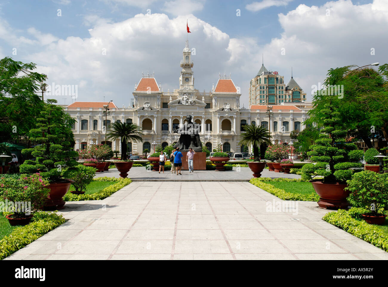 Historisches Rathaus von Saigon, Ho-Chi-Minh-Stadt, Vietnam Stockfoto