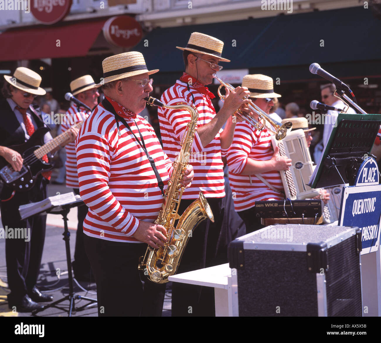 FRANKREICH NORD/PAS-DE-CALAIS LE TOUQUET JAZZBAND Stockfoto