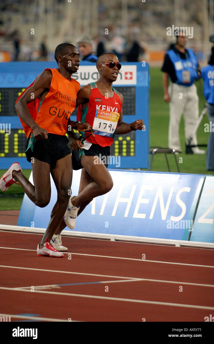 Henry Wanyoike KEN Männer T11 10000m letzten Olympischen Spielen in Athen 2004 Stockfoto