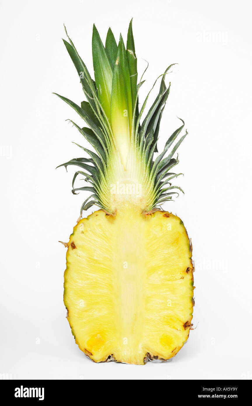 Ananas (Ananas Comosus), aufgeschnittenen Stockfoto