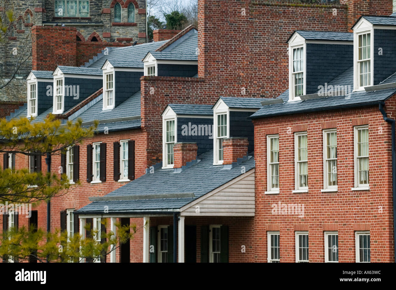 Gemauerte Gebäude Harpers Ferry, West Virginia Stockfoto