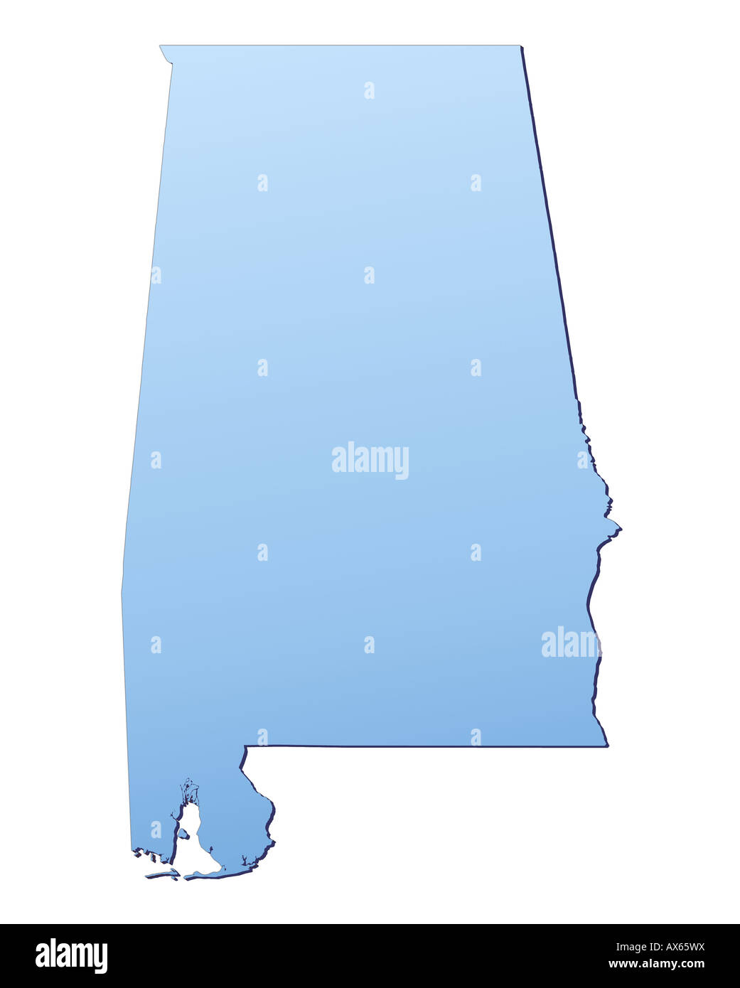 Karte von Alabama Stockfoto