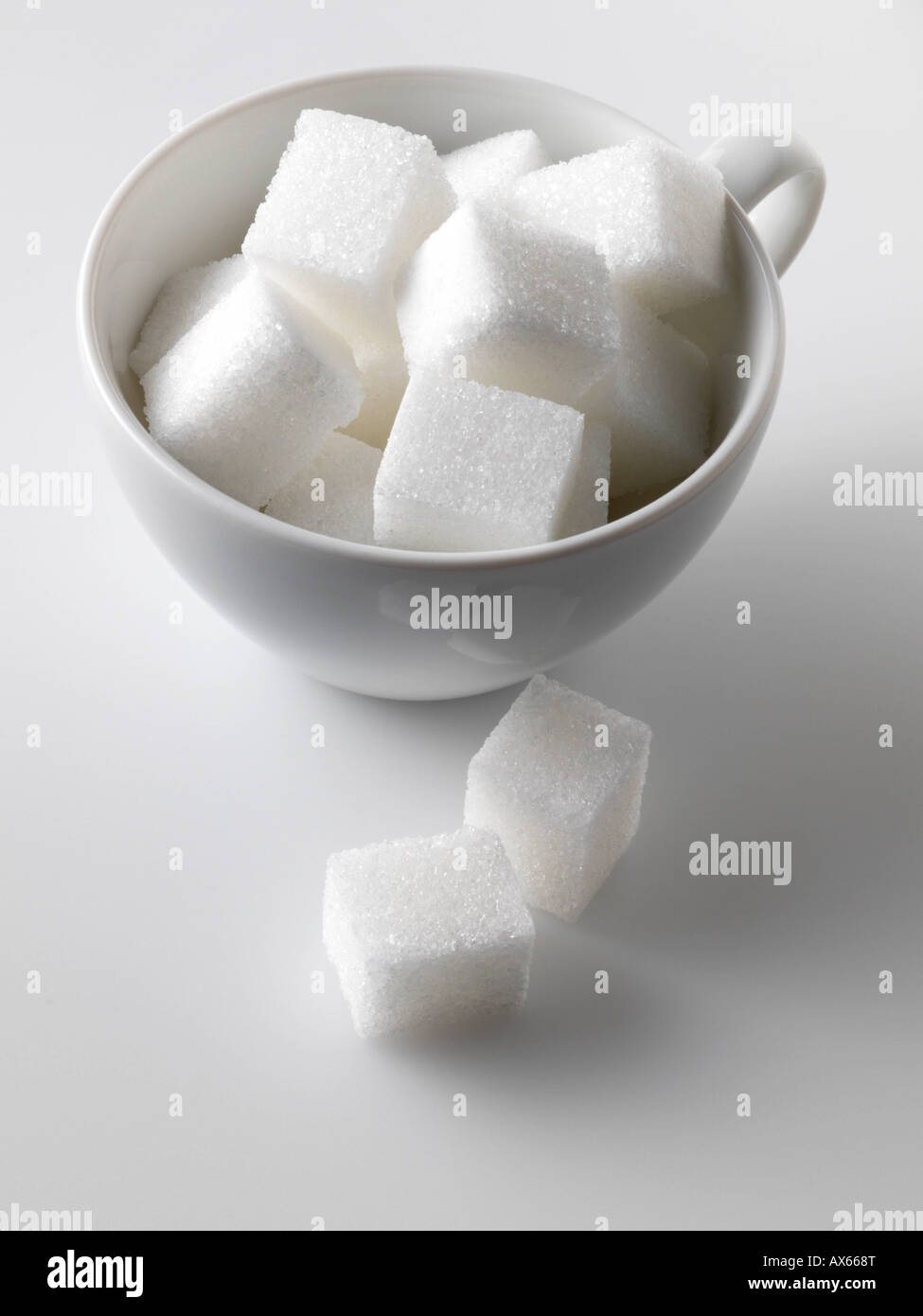 Weißer Zucker Würfel Zutaten redaktionelle Essen Stockfoto