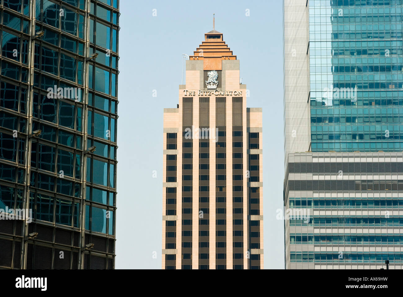 Ritz Carlton Gebäude in Hongkong Admiralität Stockfoto