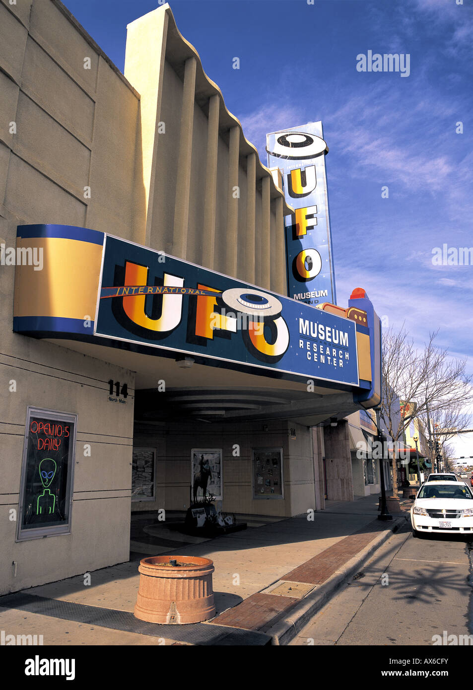 International UFO Museum und Forschungszentrum auf Main Street, Roswell, New Mexico, USA Stockfoto