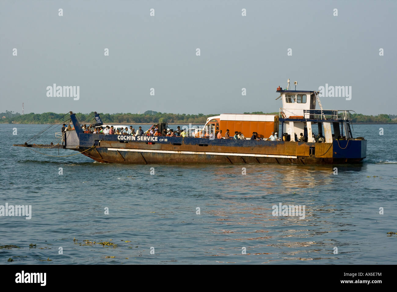 Autofähre in Cochin, Indien Stockfoto