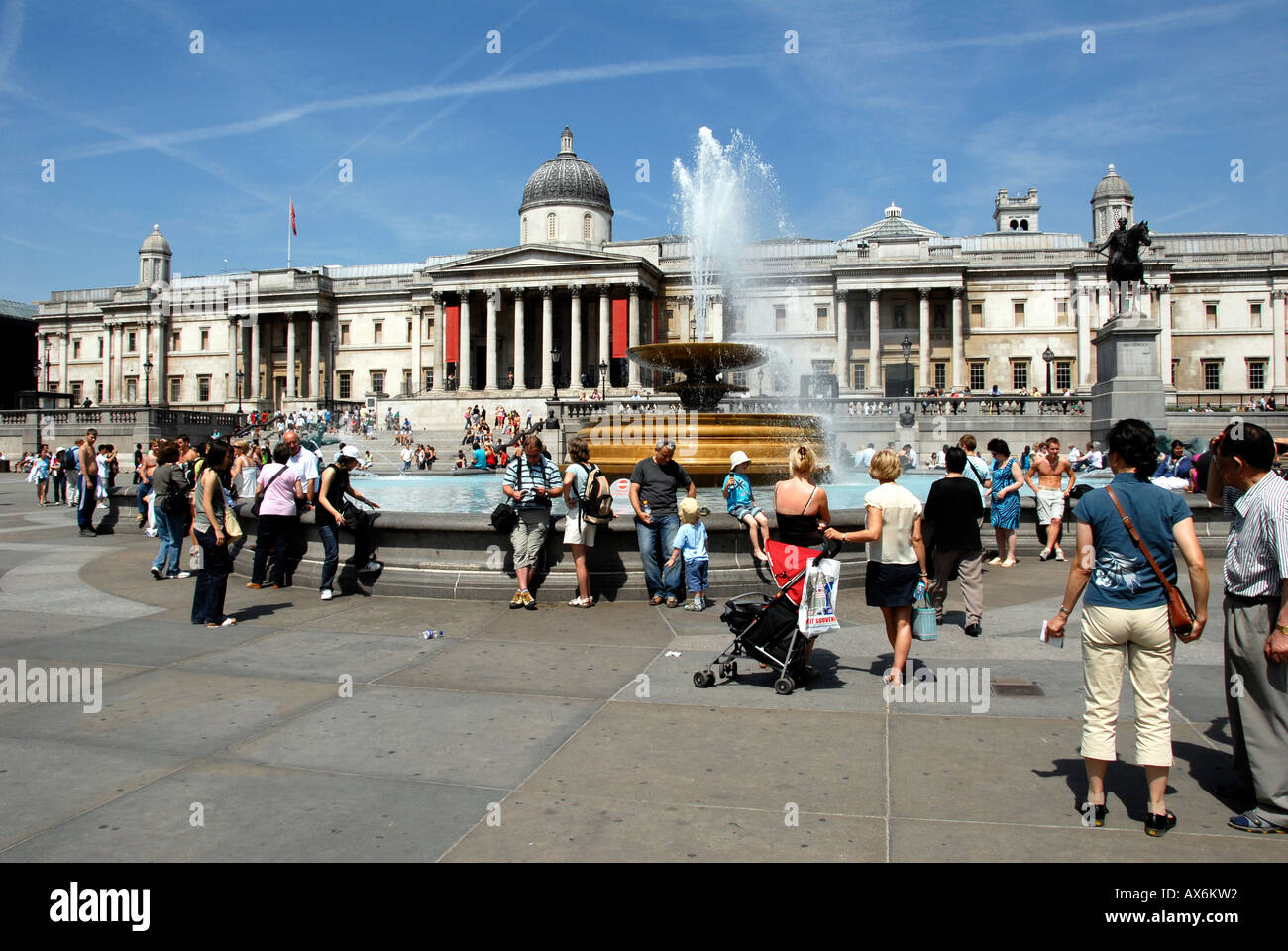 Trafalgar Square London England Stockfoto