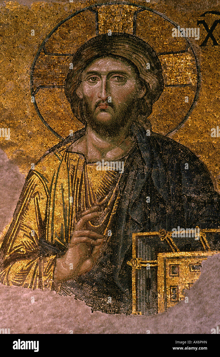 Nahaufnahme der Gemälde von Jesus Christus an Wand Stockfotografie - Alamy