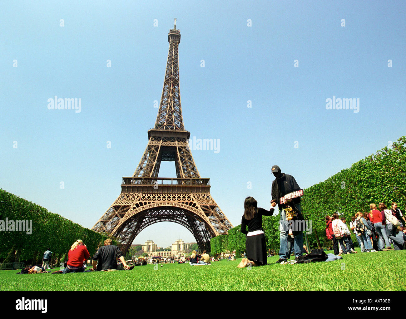 Eiffelturm Paris Frankreich Stockfoto