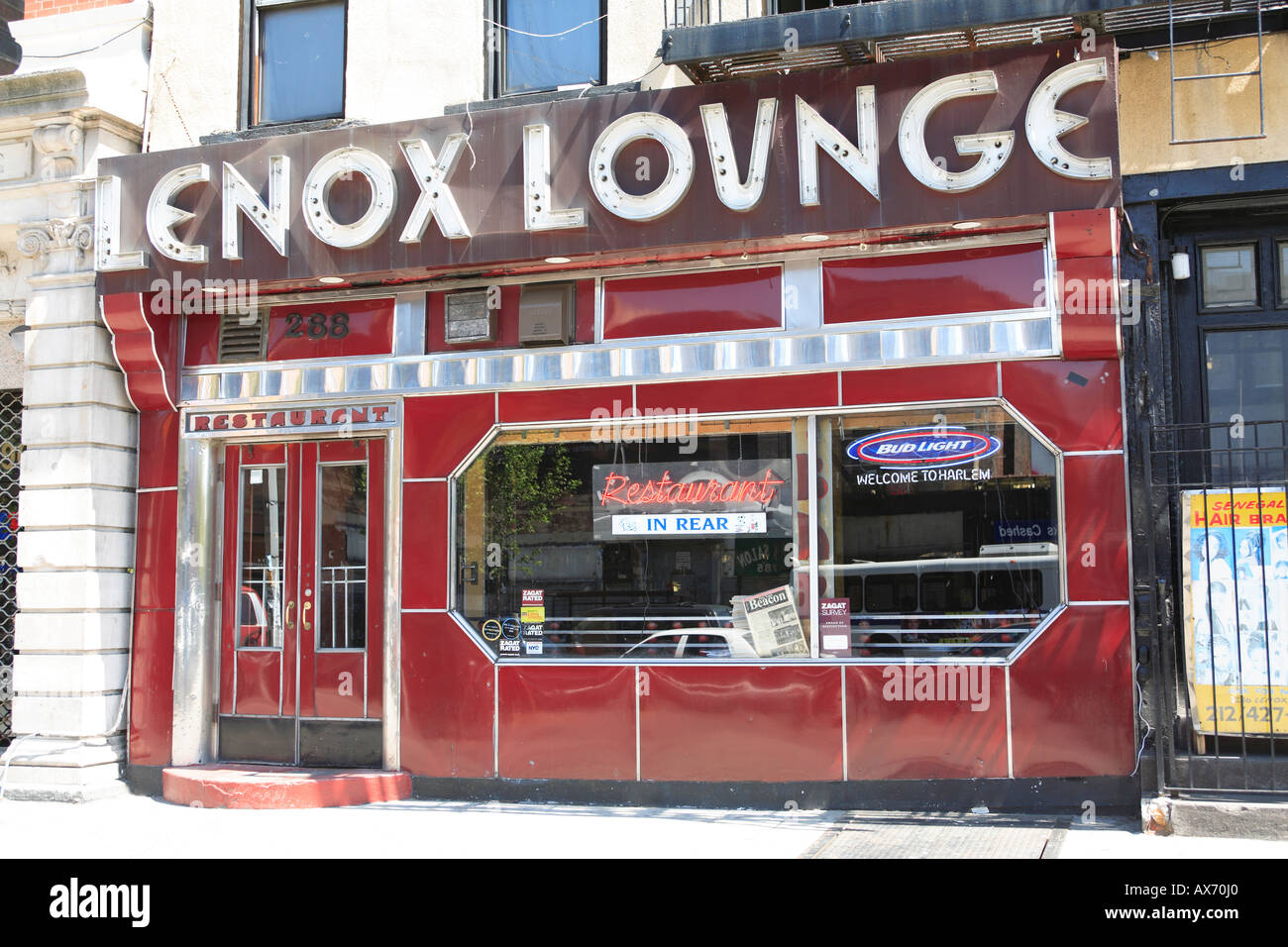 Lenox Lounge Malcolm X Boulevard Lenox Avenue Harlem Manhattan New York City USA Stockfoto