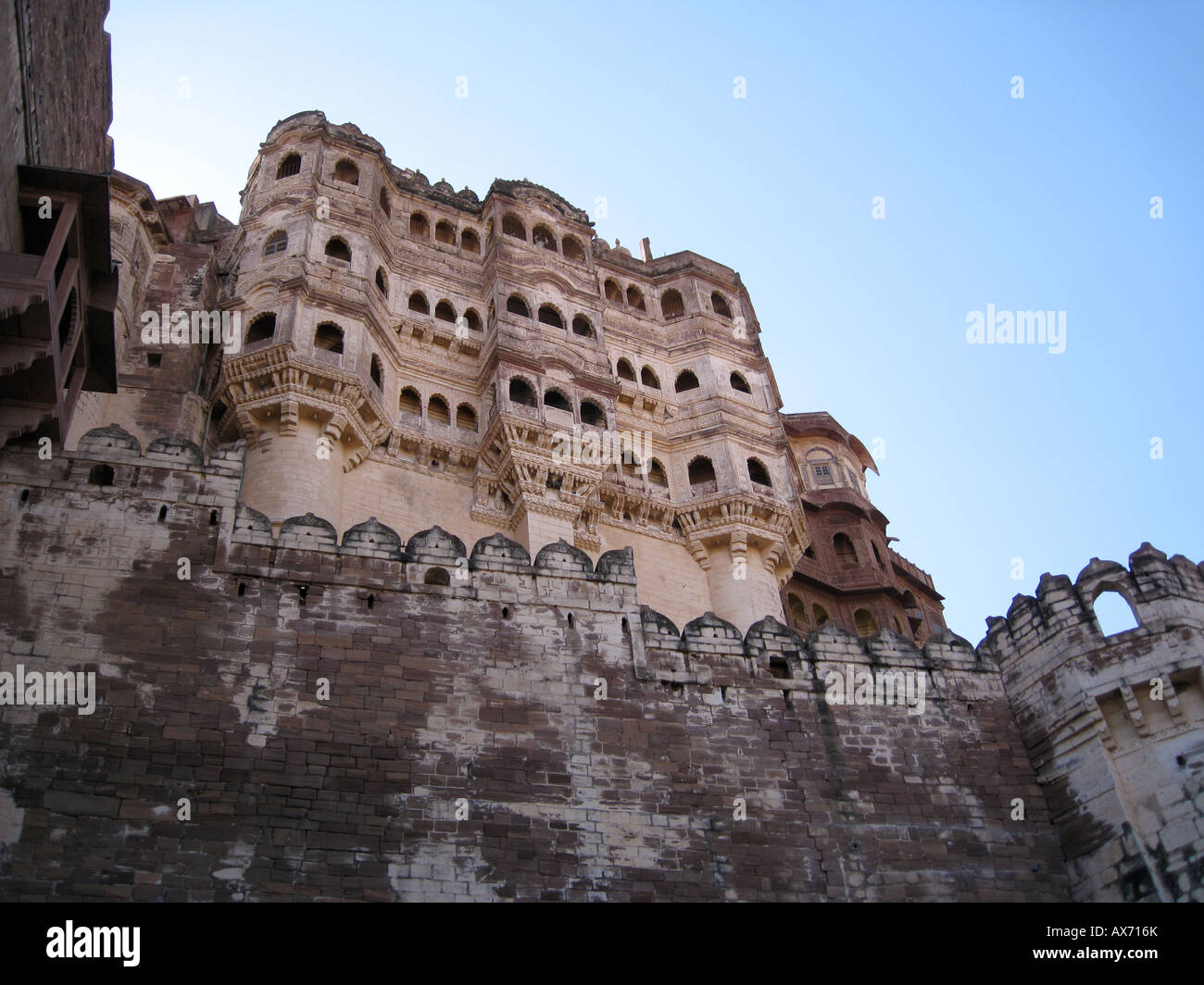 Palast des Meherangarh Fort Jodhpur Rajasthan Indien Stockfoto