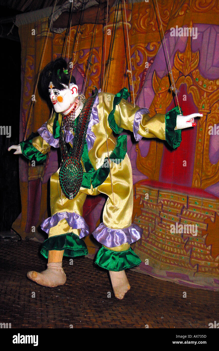 Traditionellen Puppentheater Burma Myanmar Stockfoto