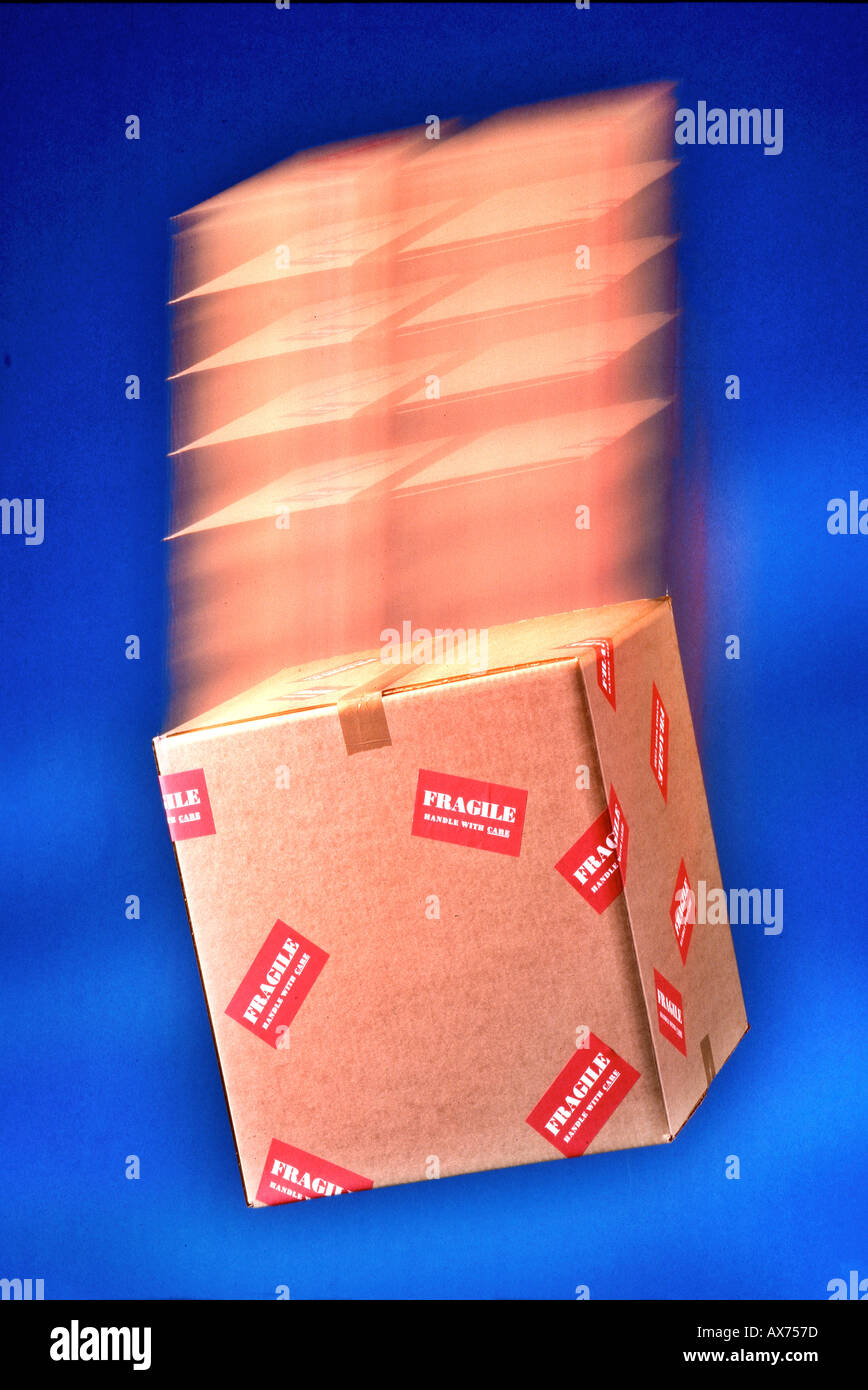 Fallende Paket für USPS Stockfoto
