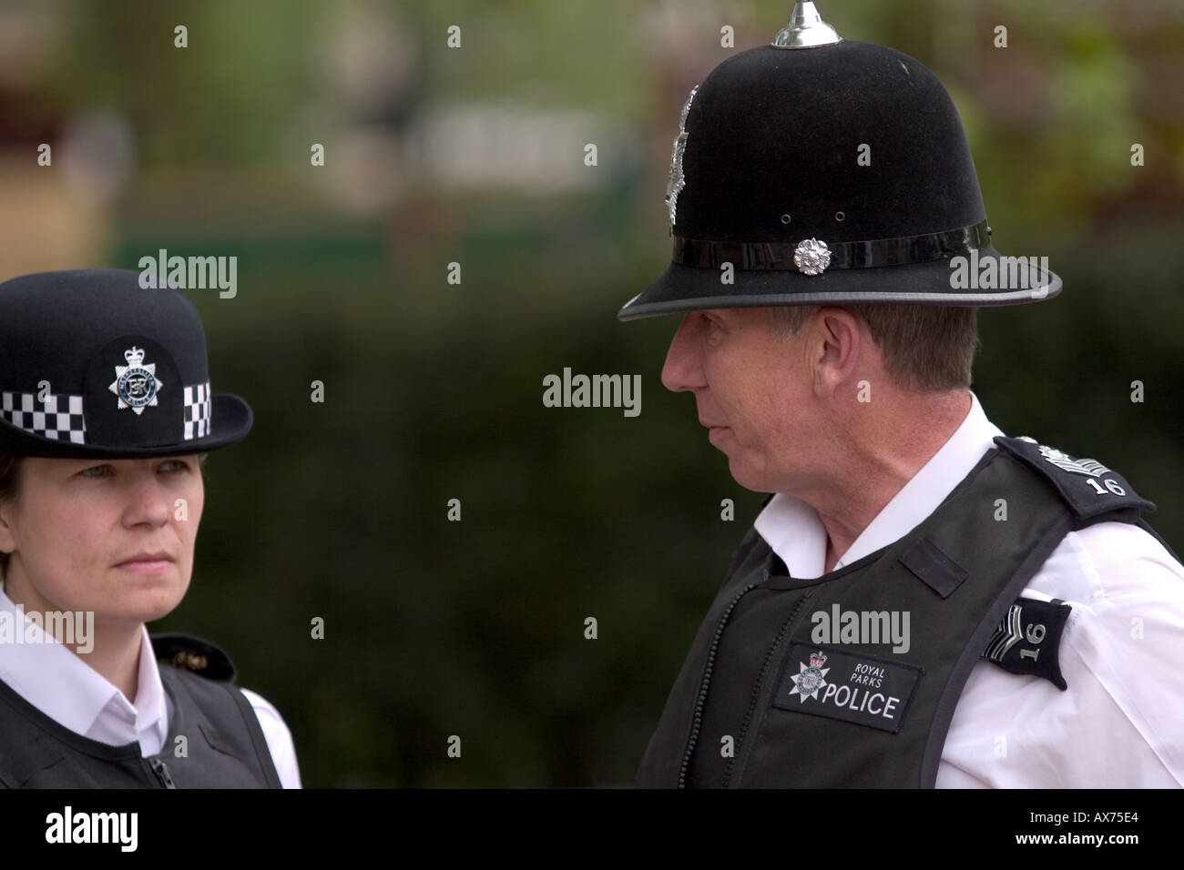 Londoner Parks Polizei auf beat Stockfoto