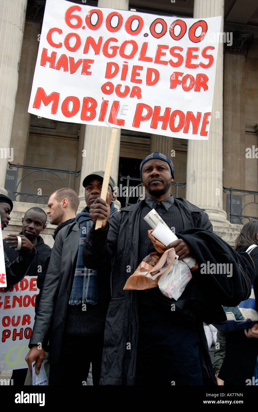 Stoppen Sie die Krieg-Demonstration 15. März 2008 Freiheit für Irak & Palästina & Afghanistan. Stockfoto