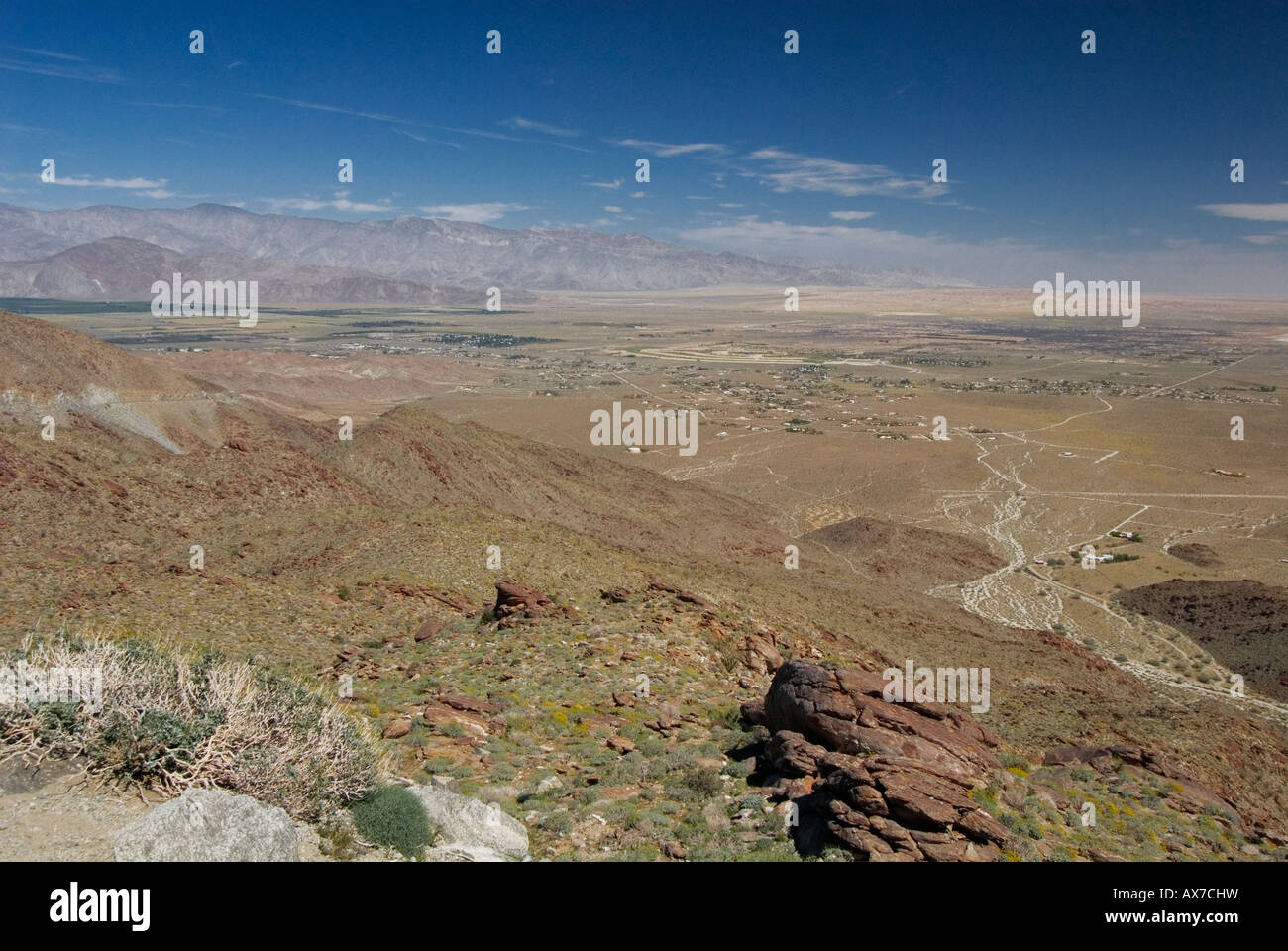 Antenne des Borrego Springs Kalifornien Anza-Borrego-Staatspark Stockfoto