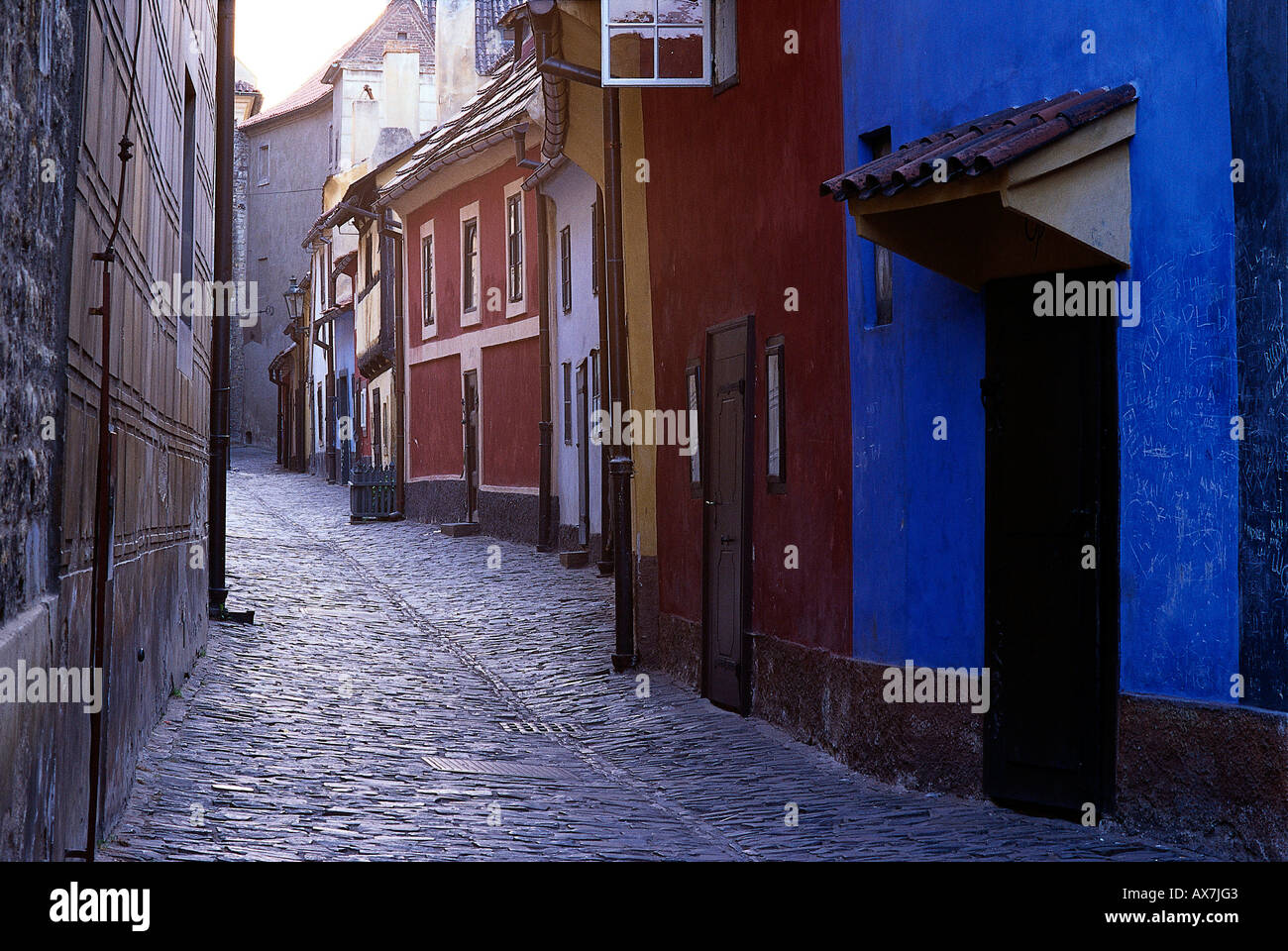 Golden Lane, Hradschin, Praha, Czech Republic Stockfoto