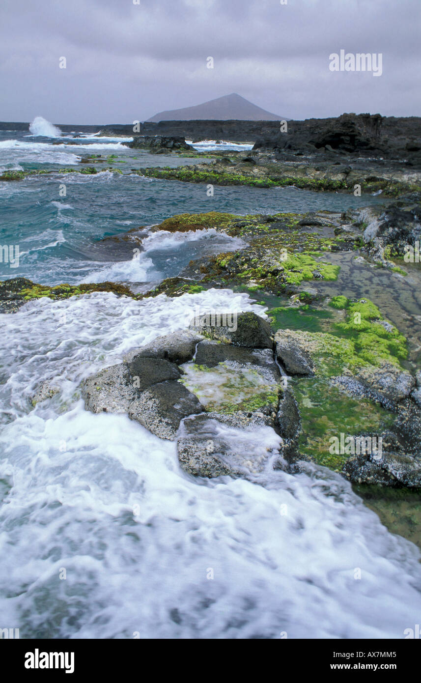 Wasserkaskaden, Ponta de Casaca, Sal, Kapverdische Inseln, Afrika Stockfoto