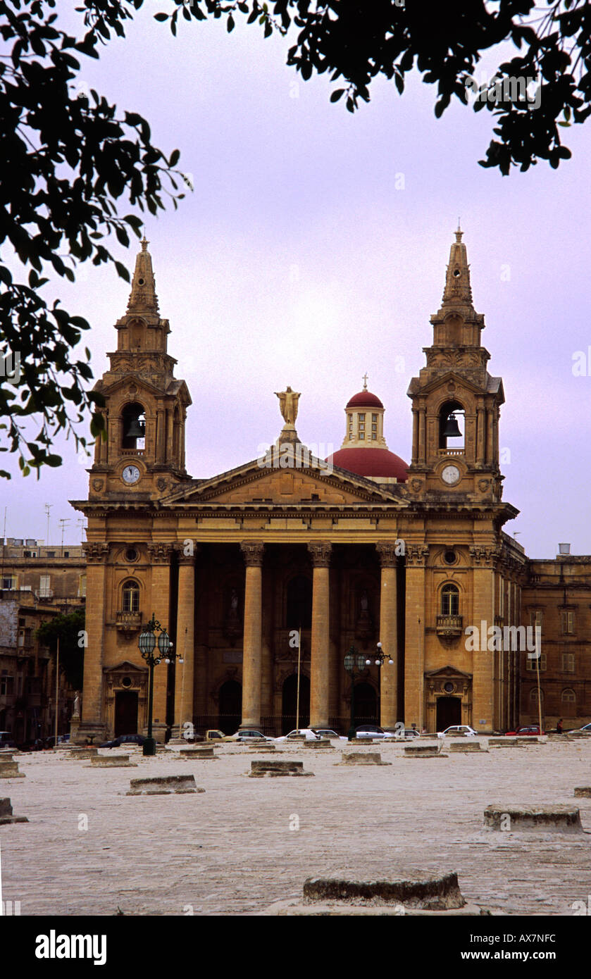 Pfarrkirche St. Publius Floriana, Malta Stockfoto