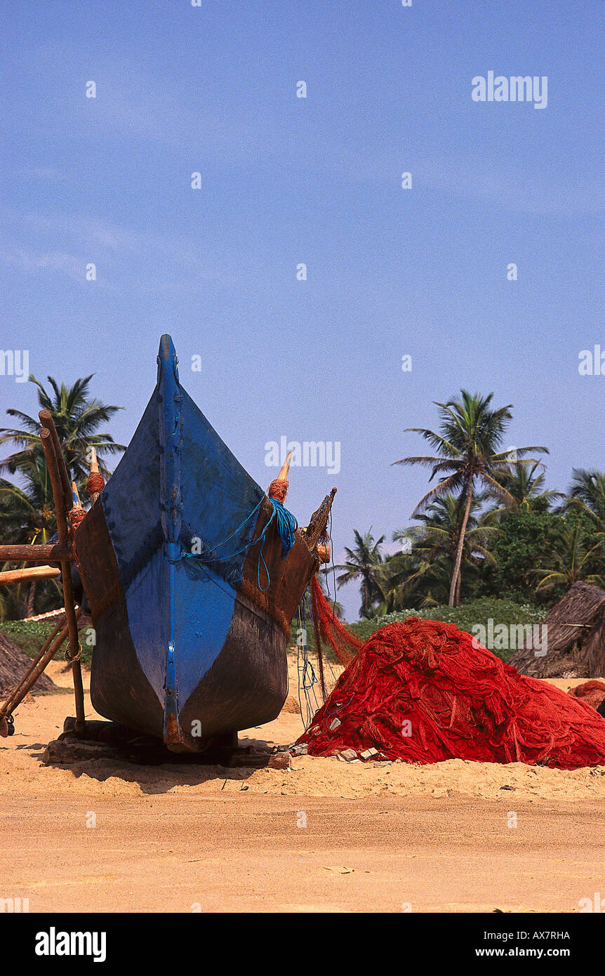 Fischerboote, Strand von Calangute Goa, Indien Stockfoto