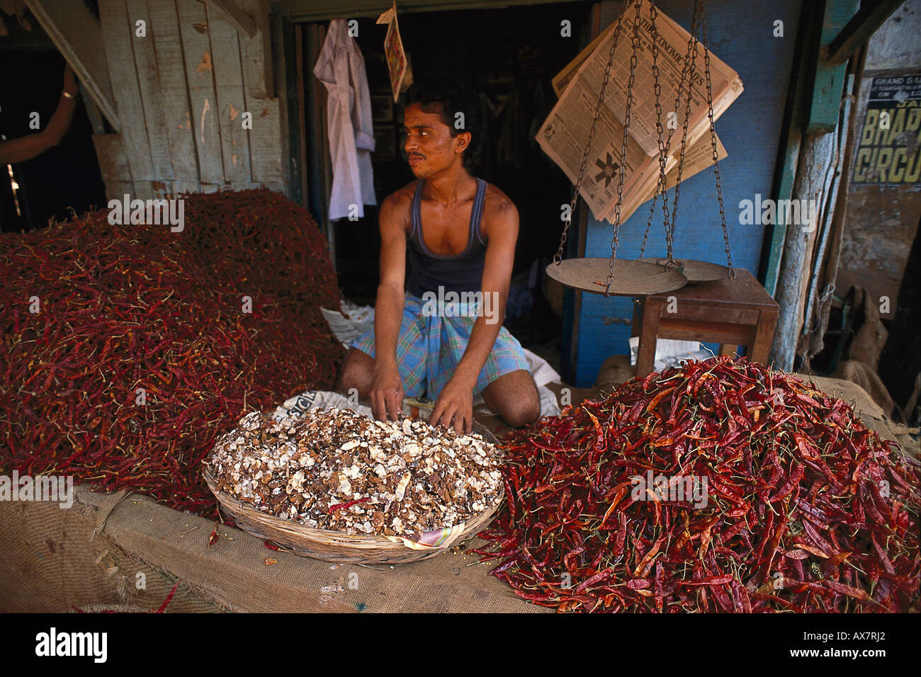 Marktverkaeufer, Mapusa Goa, Indien Stockfoto