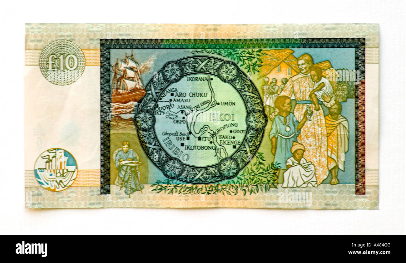 Schottland-10-Pfund-Banknote Stockfoto