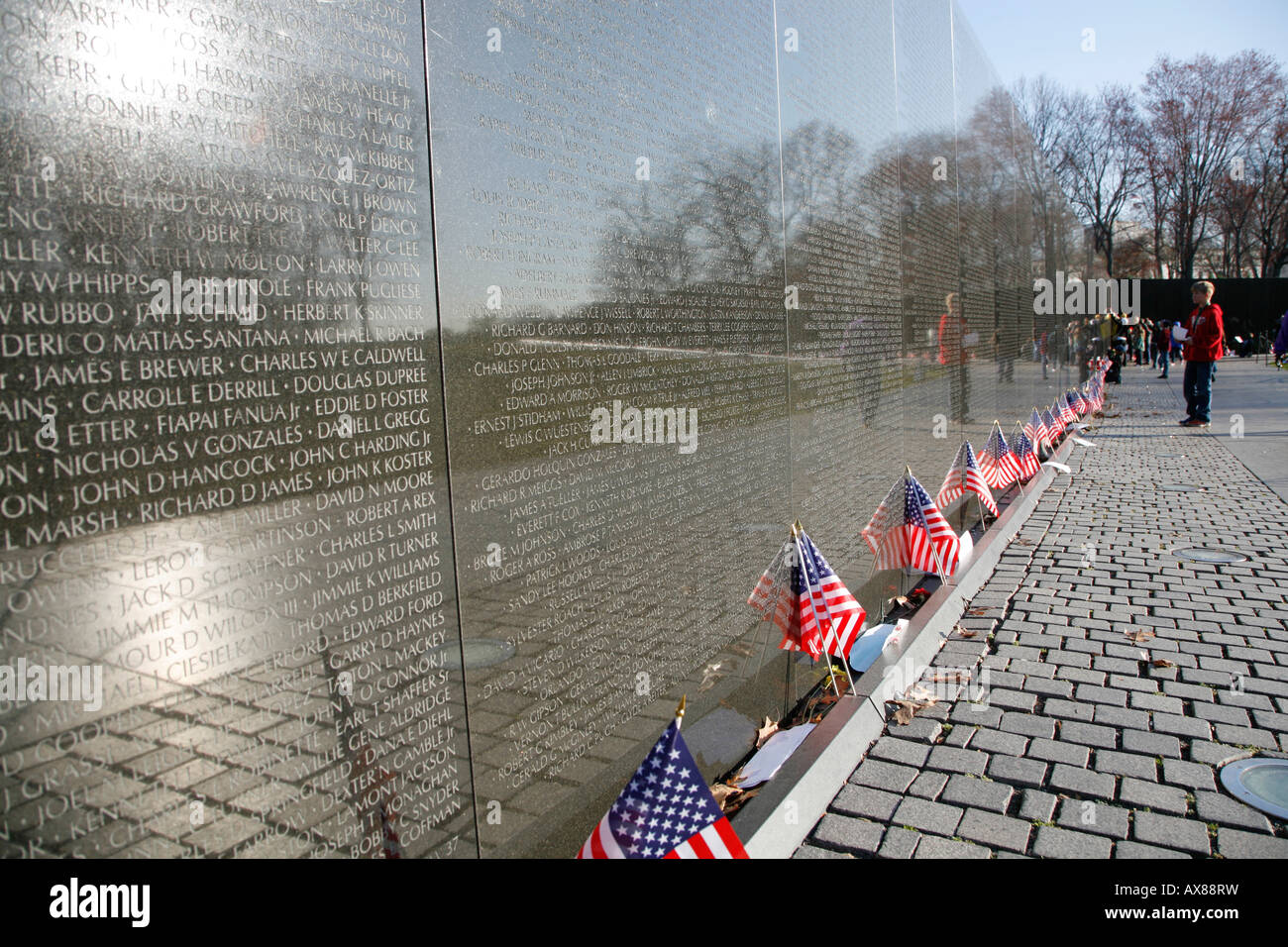 Vietnam Veterans Memorial Detail Washington DC USA Stockfoto