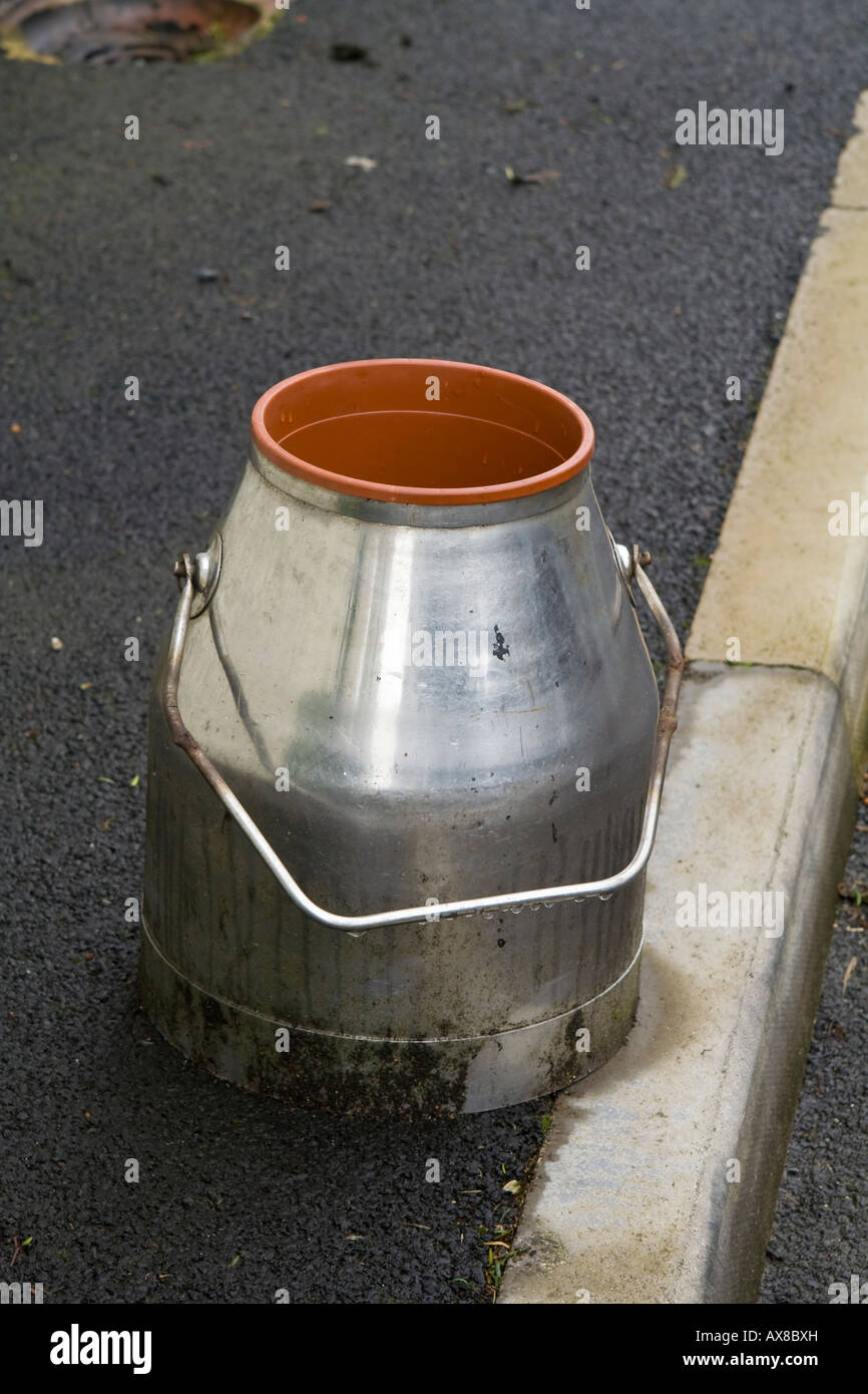 Alten Milch ^ churn, UK. Stockfoto