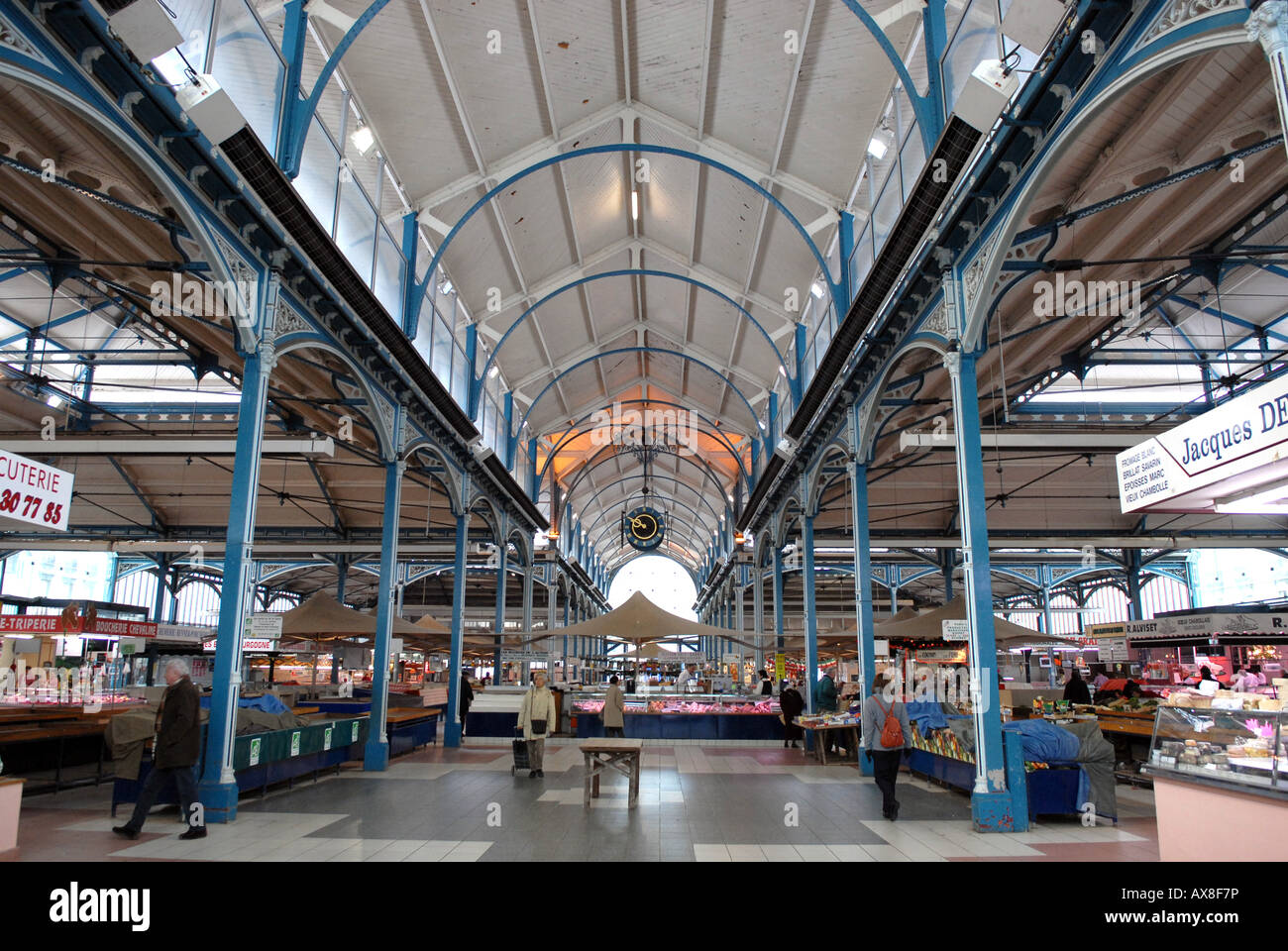 Die Markthalle in Dijon, Burgund, Frankreich. Stockfoto