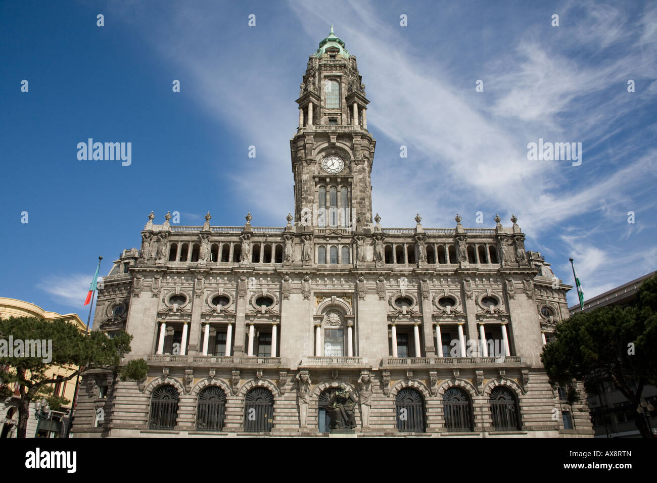 Rathaus der Stadt Porto Portugal Stockfoto