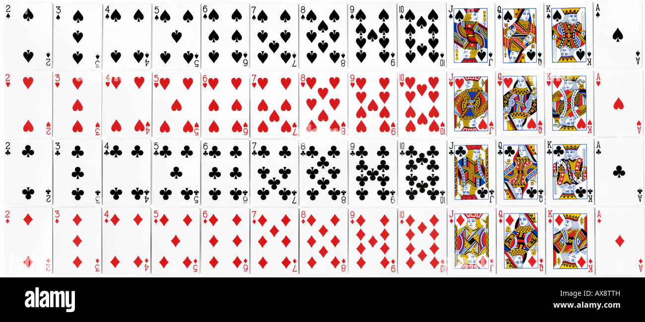 Deck Spielkarten Stockfoto
