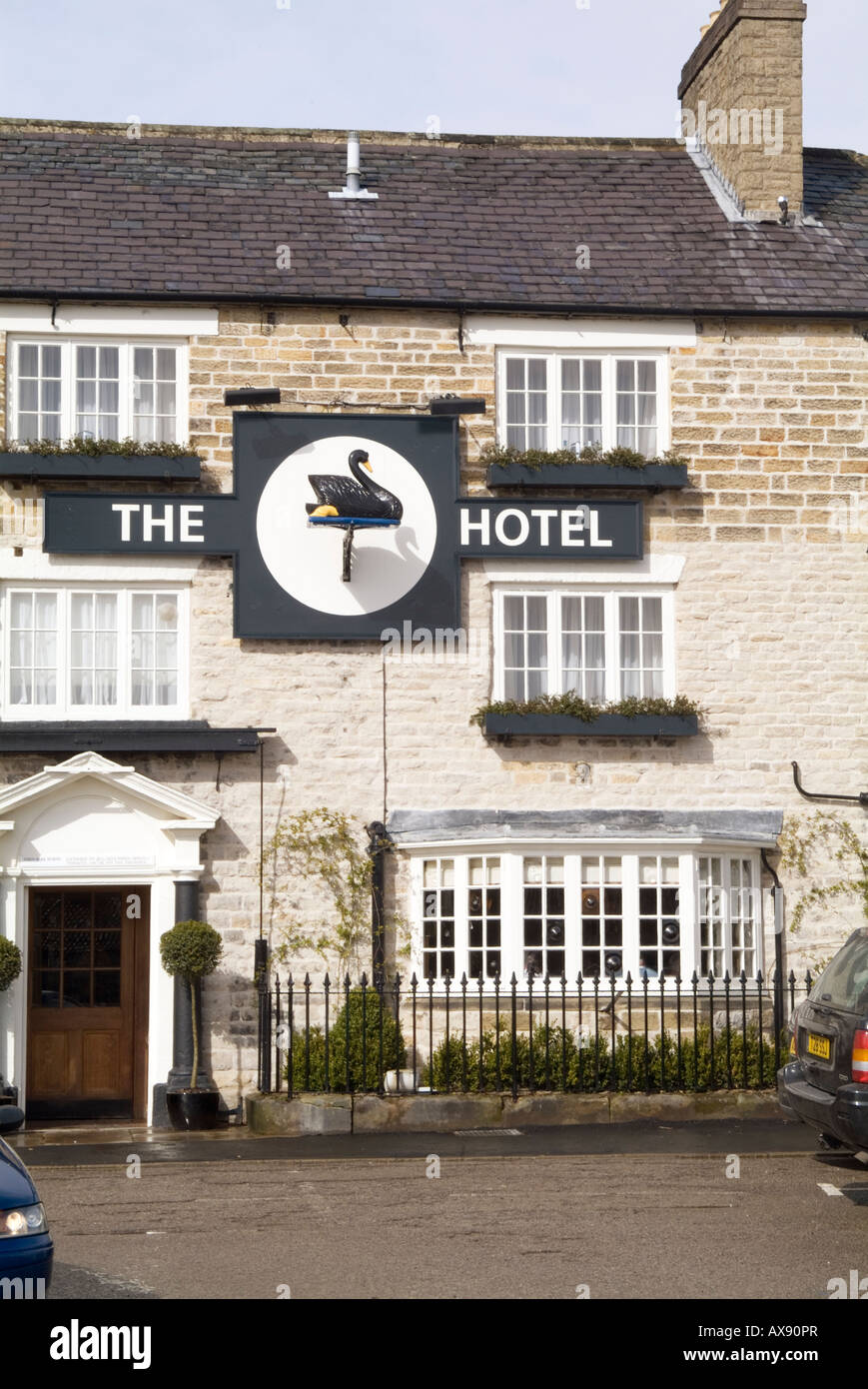 Black swan berühmten Helmsley Hotel North Yorkshire traditionelle posh Stockfoto