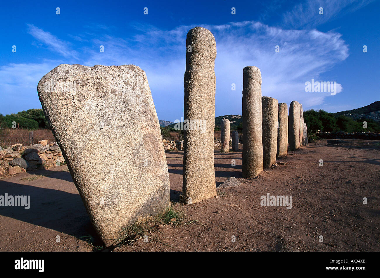 Mégalithes de Cauria, in der Nähe von Sartène Korsika, Frankreich Stockfoto