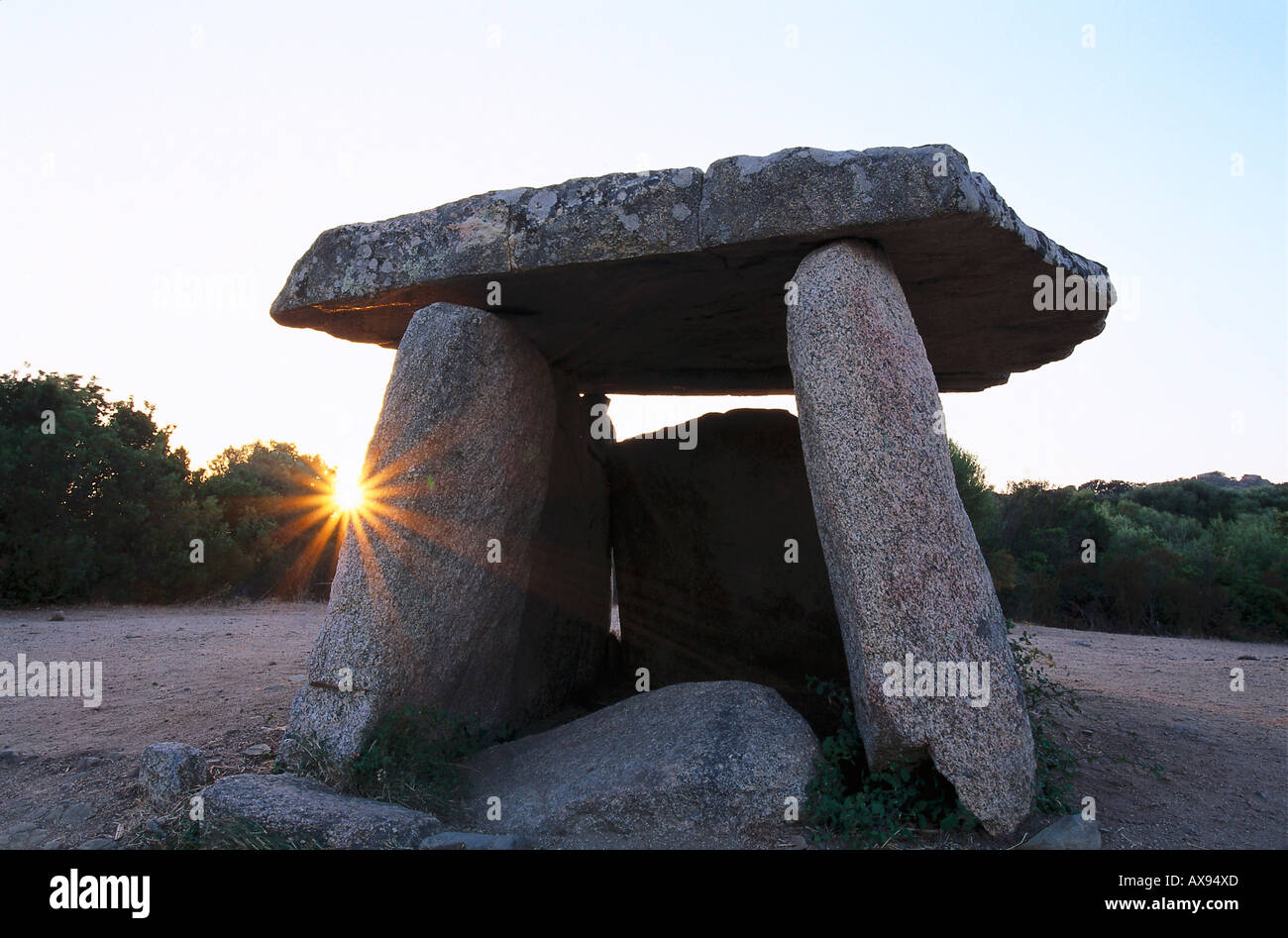 Mégalithes de Cauria, in der Nähe von Sartène Korsika, Frankreich Stockfoto