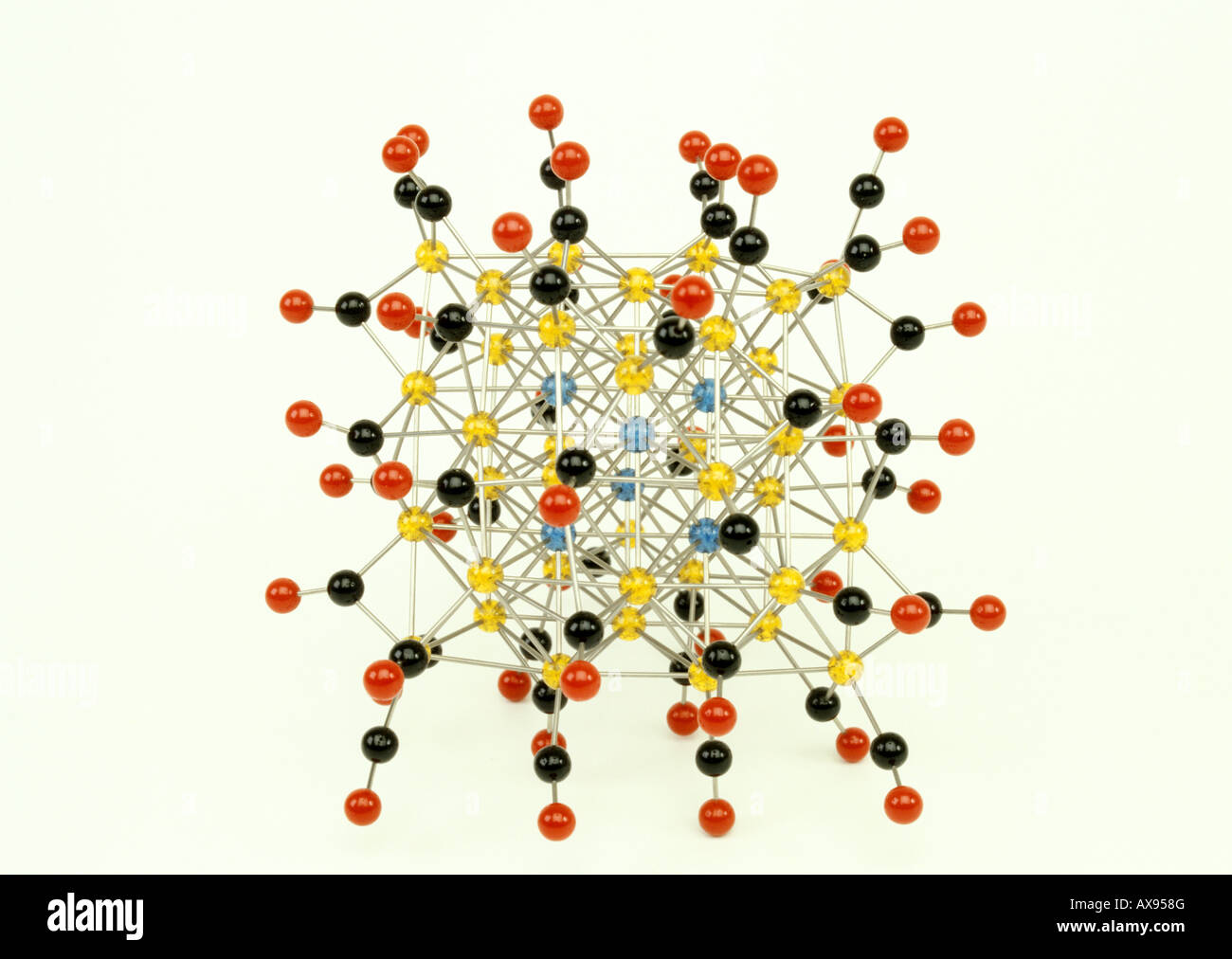 Molekülmodell eines Clusters Fe4 (10) xH2O Stockfoto