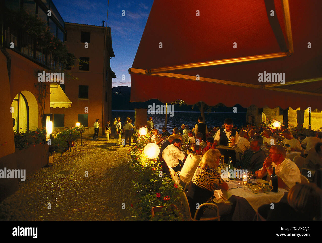 Restaurant La Pace, Altstadt Malcesine Veneto, Italien Stockfoto