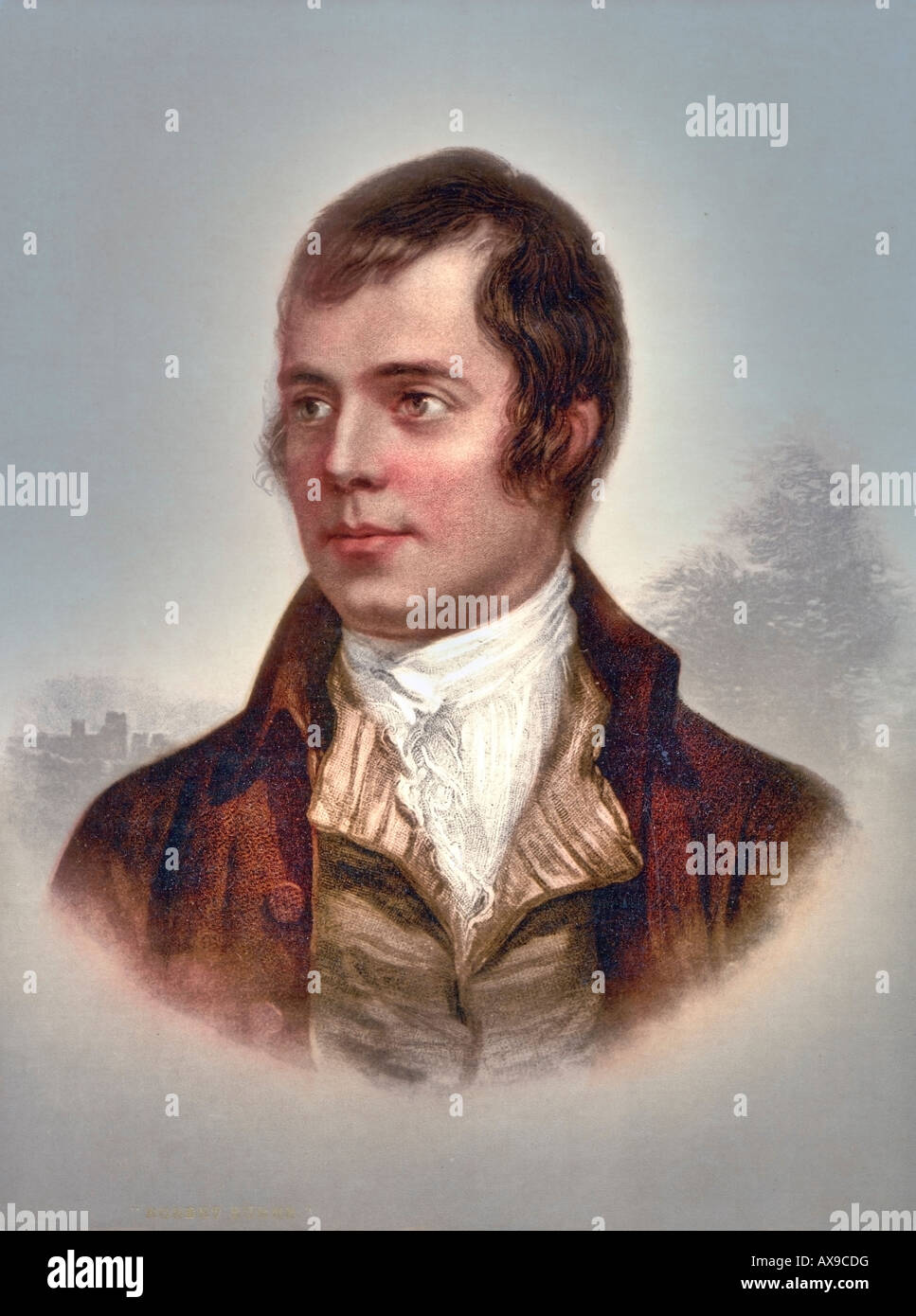 Porträt von Robert Burns, Schottland Stockfoto