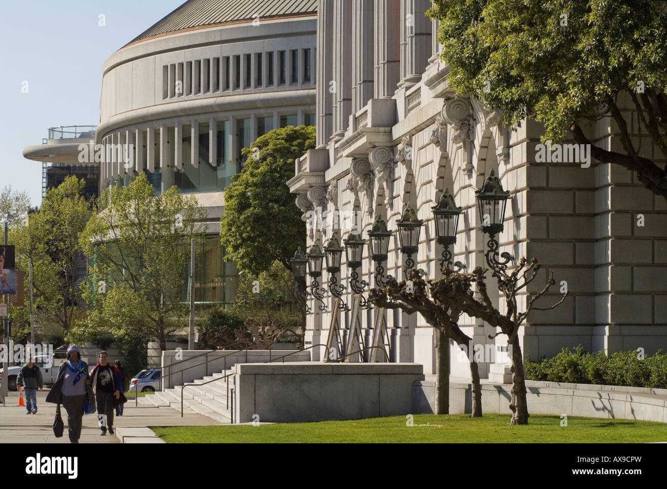 Davies Symphony Hall und die Oper Haus San Francisco Stockfoto