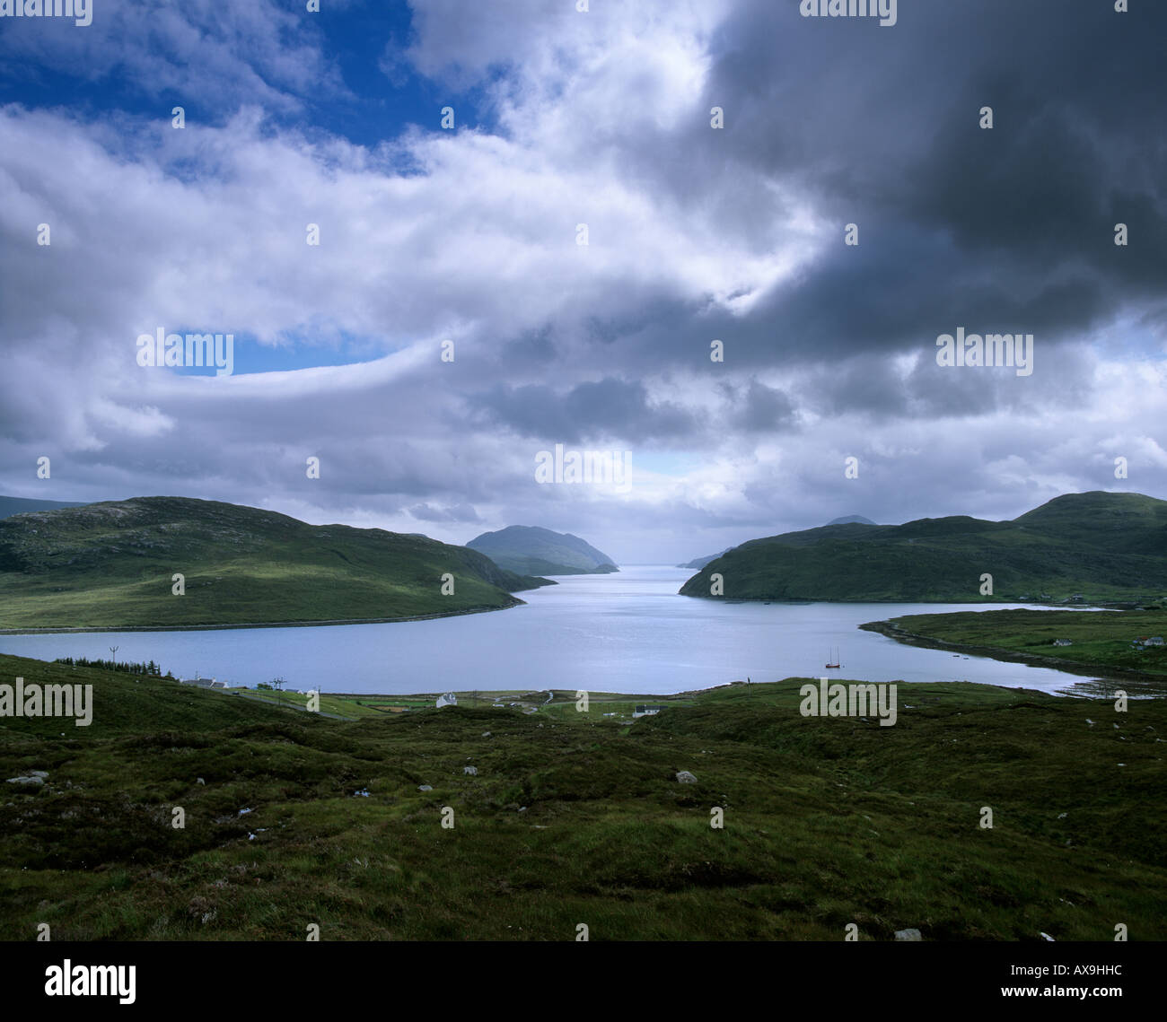 Loch Seaforth und Seaforth Insel Isle of Lewis äußeren Hebriden Western Isles Schottland, Vereinigtes Königreich Stockfoto