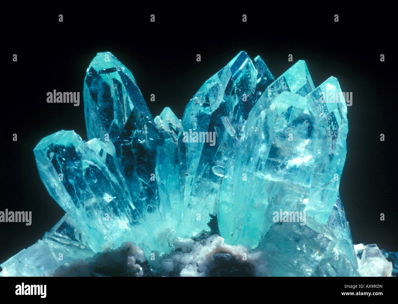 Apophyllite ein Mineralglas Stockfoto