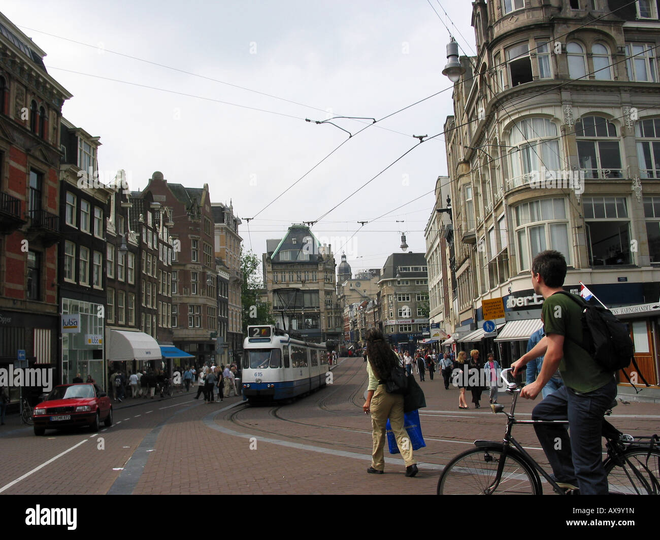 Blick auf die Stadt der Innenstadt von Amsterdam Niederlande Stockfoto