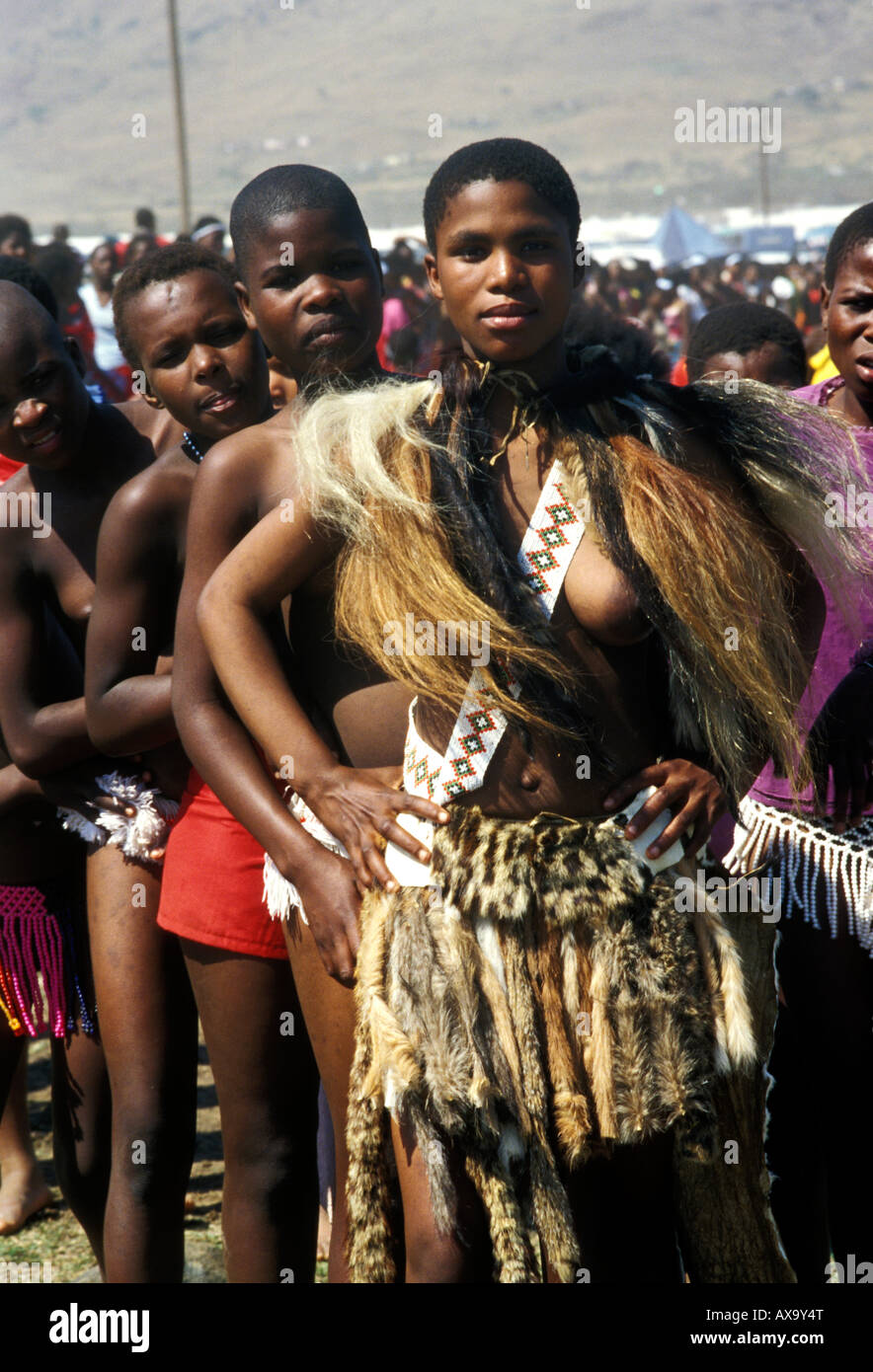 Erstflug am Reed Dance Zeremonie Kwa Zulu natal South Africa Stockfoto