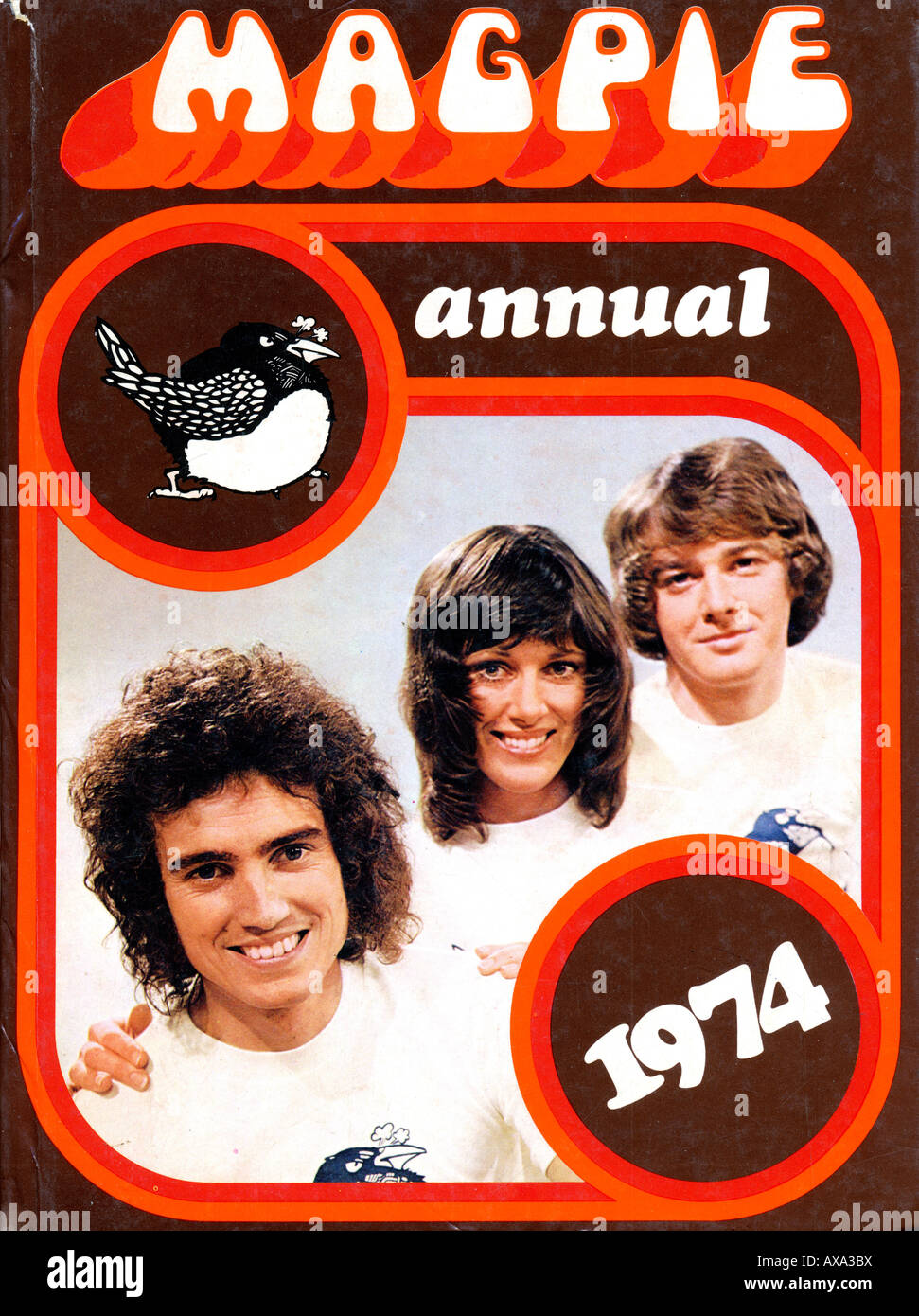 1970s 1974 ITV Elster jährliche Buch Programm Kinderprogramm für nur zur redaktionellen Nutzung Stockfoto