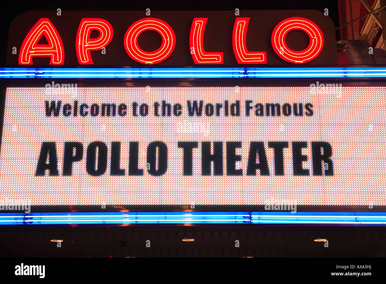 Der renovierte Apollo Theater 125th Street Harlem Manhattan New York City USA Stockfoto