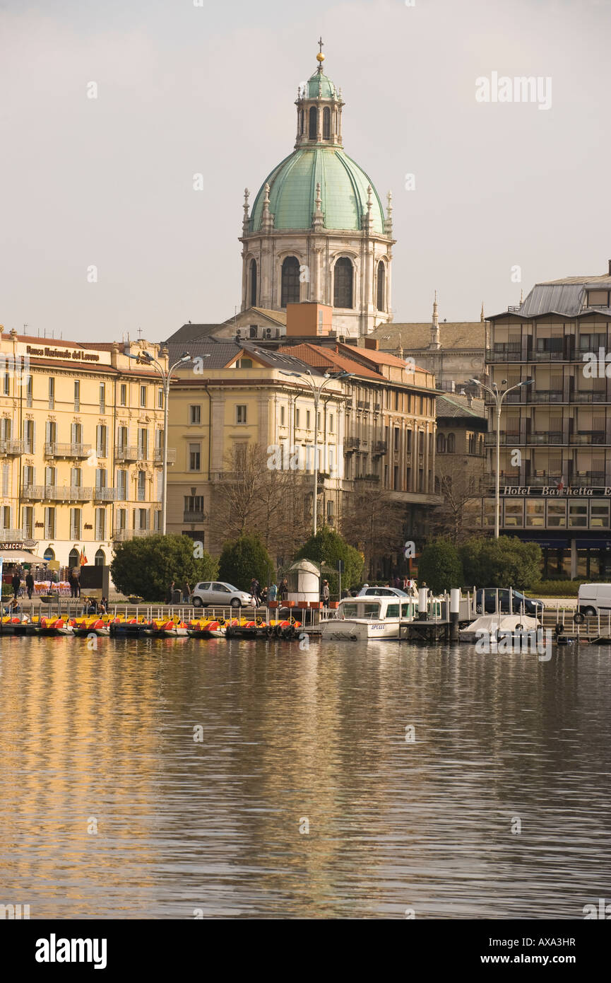 COMER SEE UND DOM-COMO-ITALIEN Stockfoto