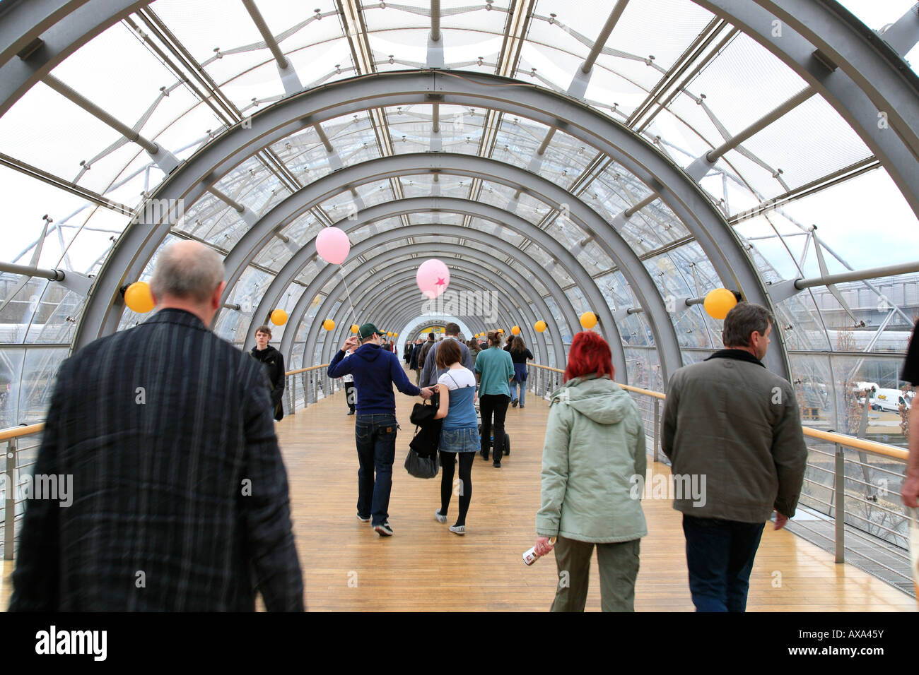 die Buchmesse in der Messehalle in Leipzig, Besucher, Deutschland Stockfoto