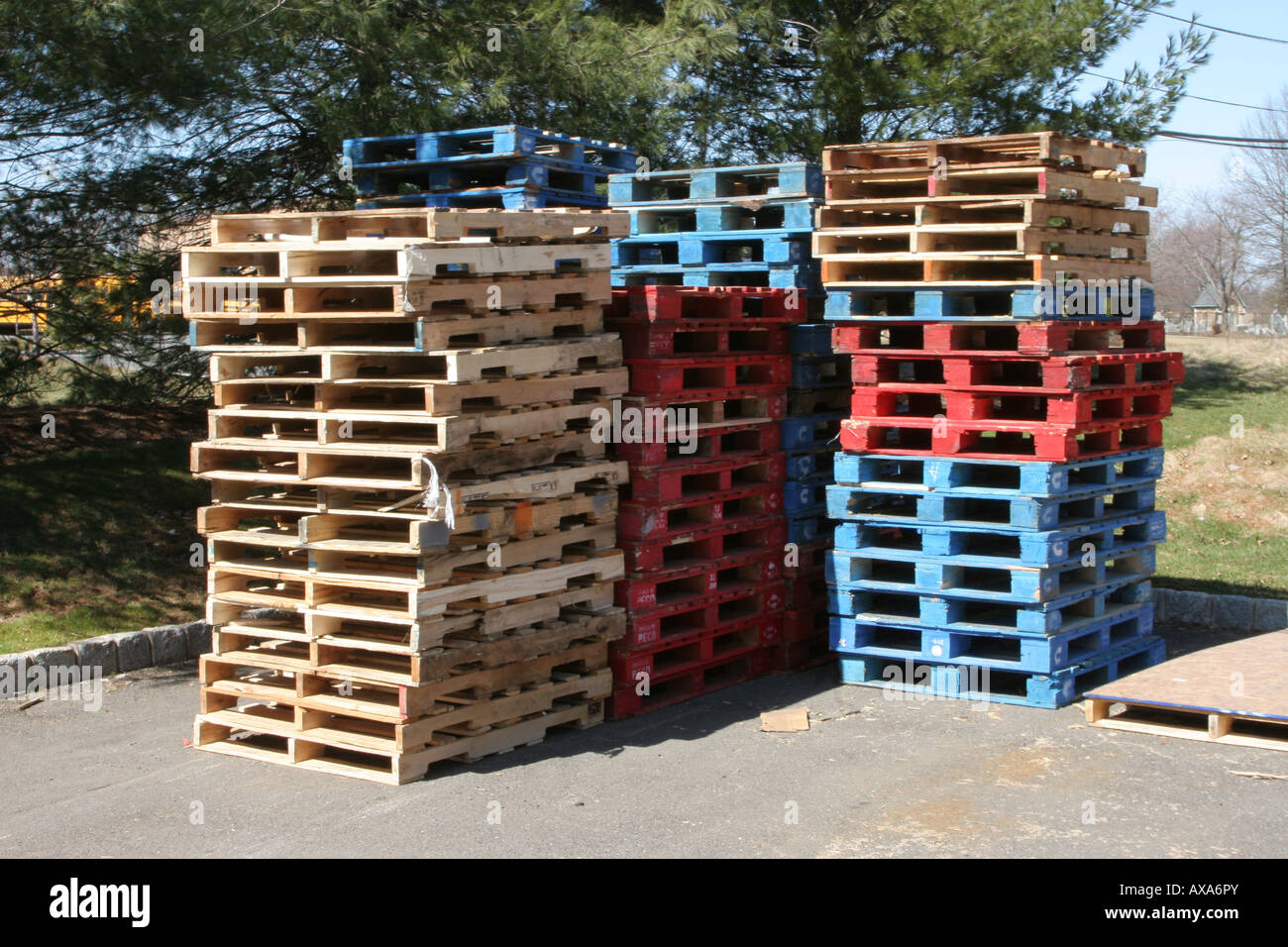 Paletten stapeln Stockfoto