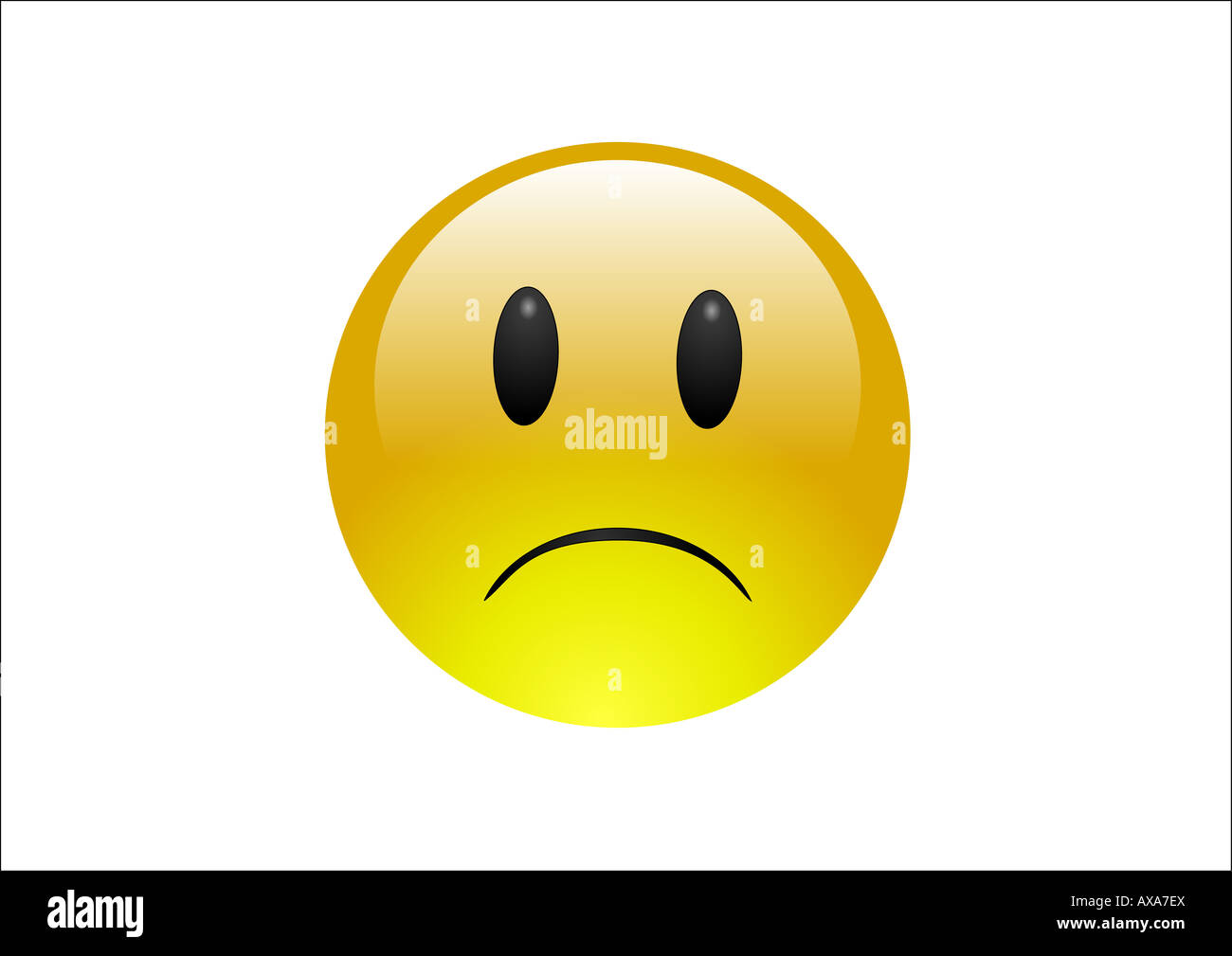 Aqua Emoticon traurig Stockfotografie Alamy